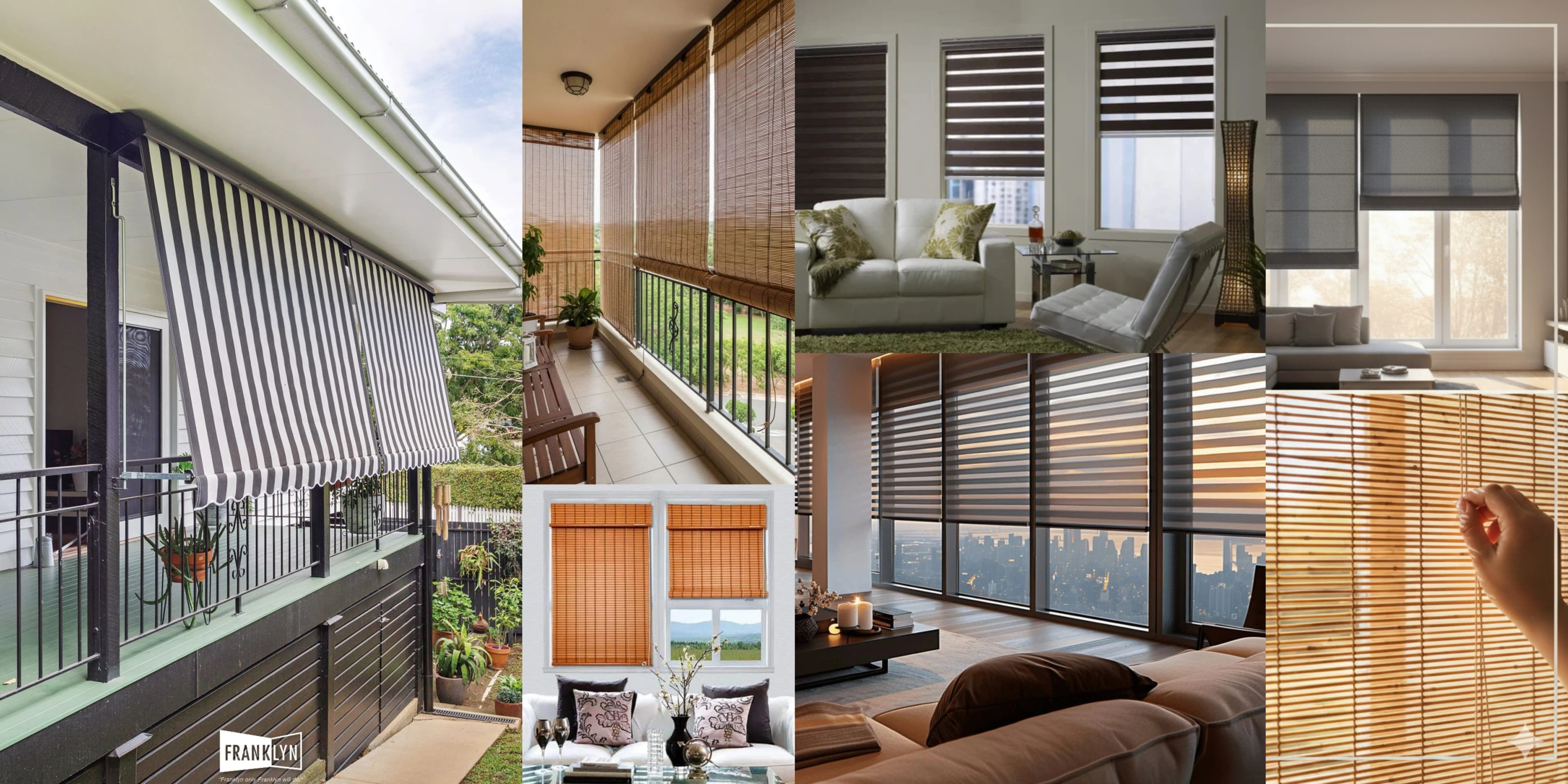 Close-up of stylish custom window blinds